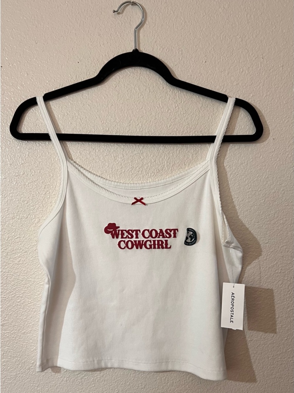 Aeropostale West Coast Cowgirl Ribbed Graphic Cami Tank NWT XL